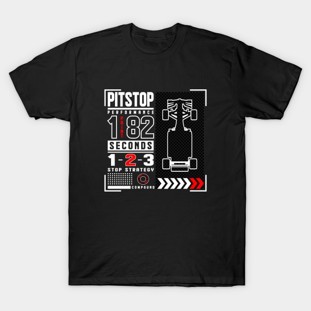 F1 Pitstop Design Edit T-Shirt by DavidSpeedDesign